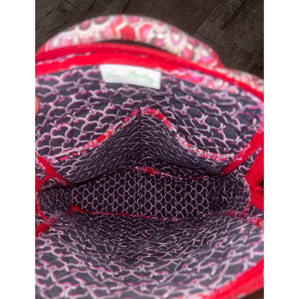 Vera Bradley Quilted Backpack and Cosmetic Bag Set Cherry Blossoms Red Floral - Picture 6 of 9